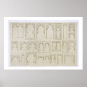 Pôster O arco islâmico e de Moorish projeta para os