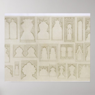 Pôster O arco islâmico e de Moorish projeta para os