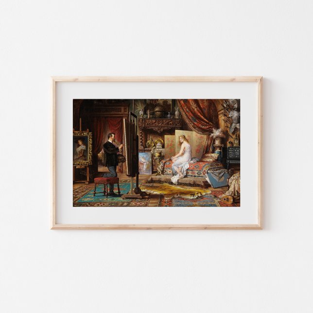 Poster O artista e seu modelo | Carl Schweninger Jr. (Criador carregado)