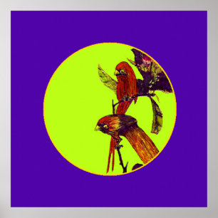 Pôster O Artista MUSEUM Série Purple-Yellow SqCircl