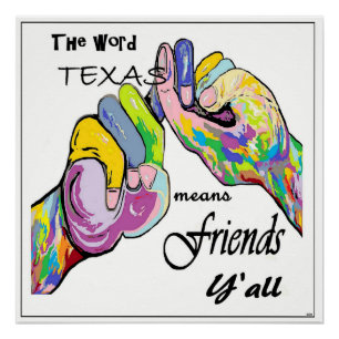 Pôster O ASL Texas significa o amigo