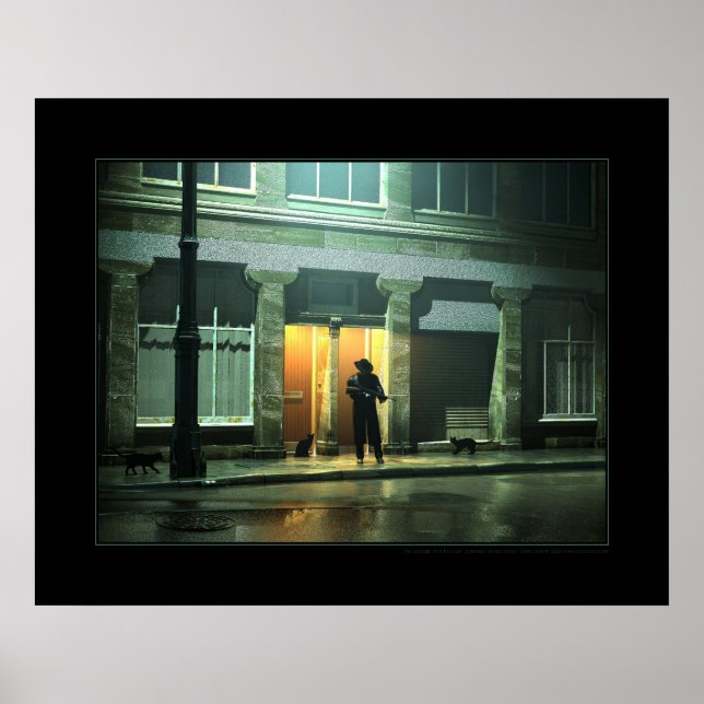 Pôster O assassino e seus gatos (Frente)