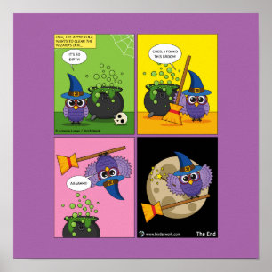 Poster O Assistente de Aprendizado - Limpando cômico