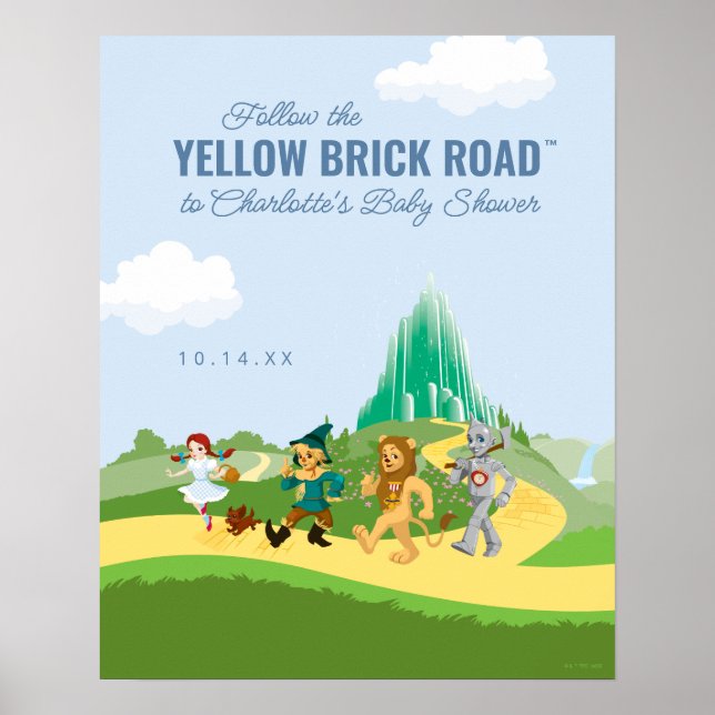 Poster O Assistente De Oz™ | Chá de fraldas de boas-vinda (Frente)
