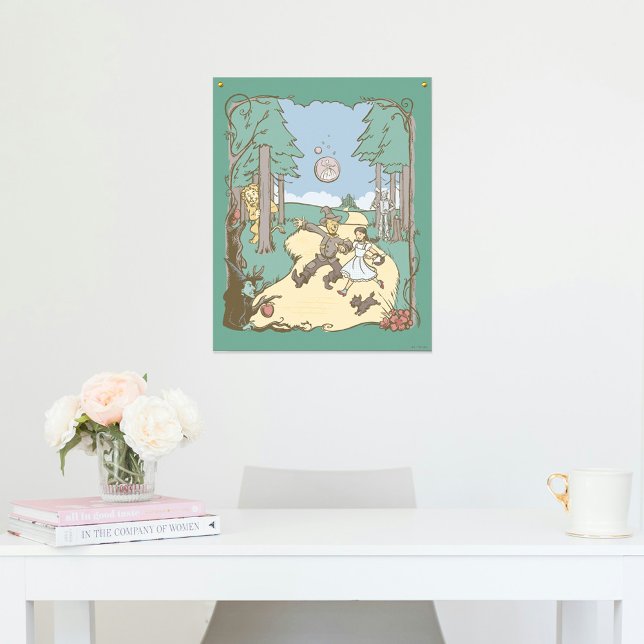 Poster O Assistente De Oz™ | Storybook Yellow Brick Road (Poster on wall)
