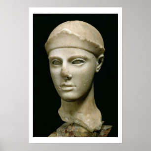 Poster O Athena de Aegina, vestindo um capacete, cabeça
