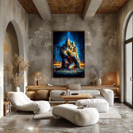 Poster O Atlas da Ruína – Expressionista Monumental
