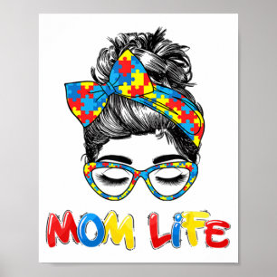 Poster O Autismo Autista Consciência Mãe-Vida Camisa Mulh