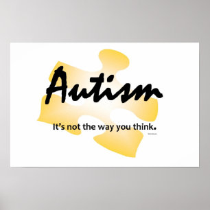 Pôster O autismo incandesce cartaz "que não é a maneira