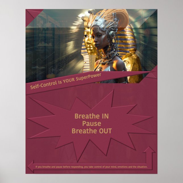 Poster O autocontrolo é o seu SuperPower (Frente)