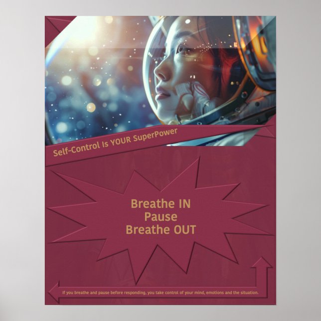 Poster O autocontrolo é o seu SuperPower (Frente)
