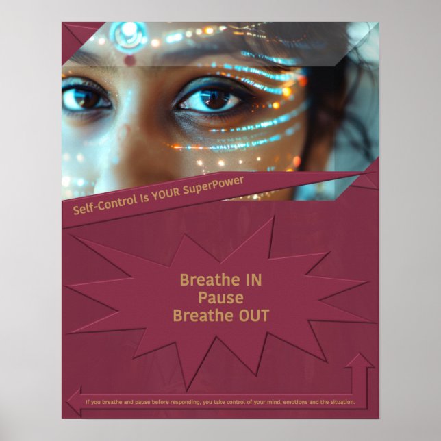 Poster O autocontrolo é o seu SuperPower (Frente)