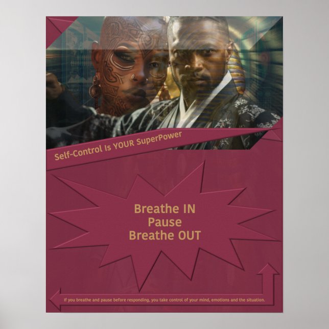 Poster O autocontrolo é o seu SuperPower (Frente)