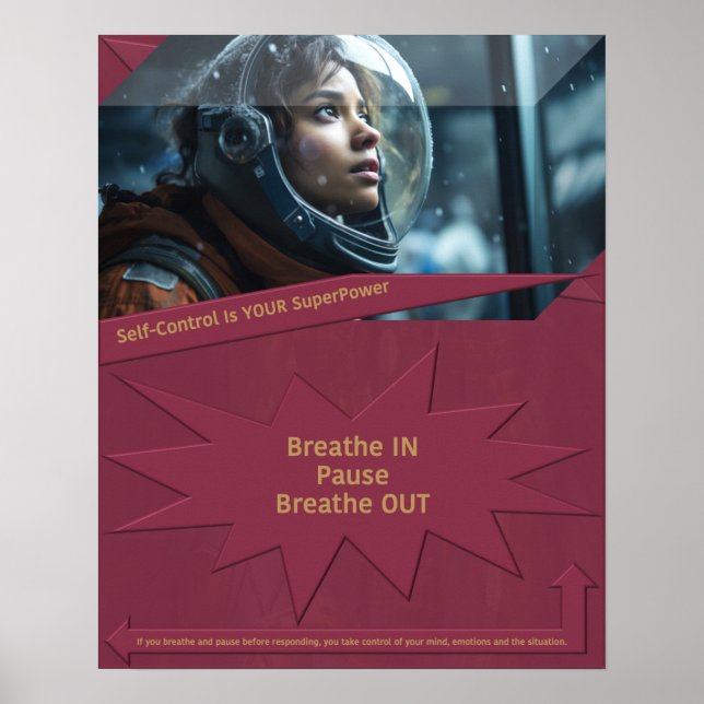 Poster O autocontrolo é o seu SuperPower (Frente)