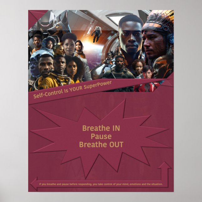 Poster O autocontrolo é o seu SuperPower (Frente)