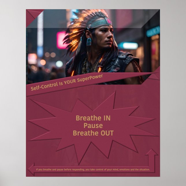Poster O autocontrolo é o seu SuperPower (Frente)
