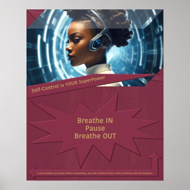Poster O autocontrolo é o seu SuperPower (Frente)