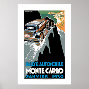 Pôster ò Automóvel grande de Monte - Carlo de Prix
