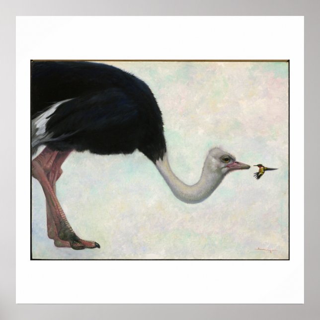 Poster O avestruz e o beija-flor de Bryn Barnard (Frente)