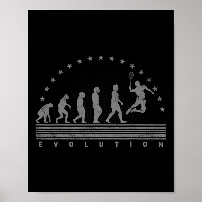 Poster O Badminton Evolui O Trapaceiro Masculino (Frente)