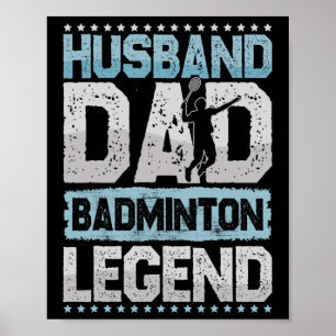 Poster O Badminton lê o Badminto do Tartaruga Retro