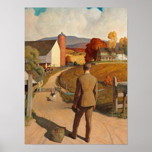 Poster O baile, 1945, de Newell Convers Wyeth (Frente)