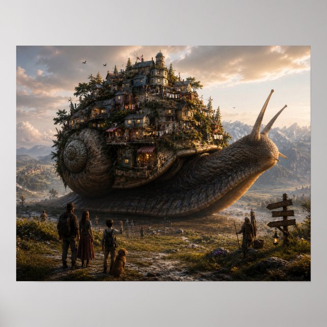 Poster O Bairro no Caracol Gigante (Frente)