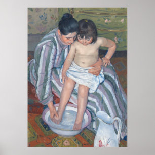 Poster O banho da criança, 1893 (óleo em canvas)