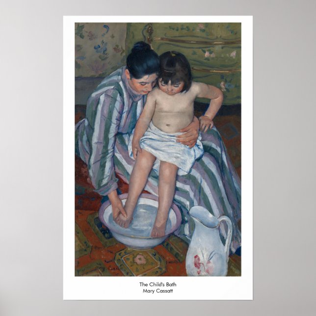 Poster O Banho da Criança / Mary Cassatt (Frente)