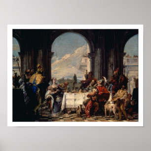 Pôster O banquete de Anthony e de Cleopatra, c.1744 (óle