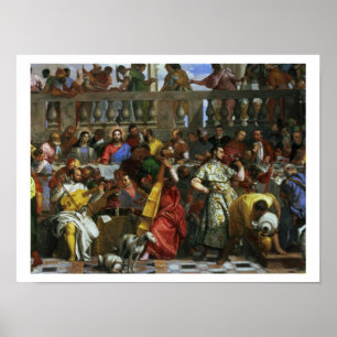 Pôster O banquete do casamento em Cana, detalhe de