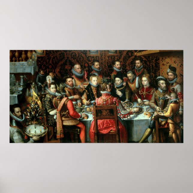 Pôster O Banquete dos Monarcas, c.1599 (Frente)