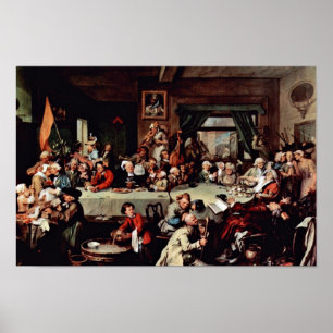 Pôster O banquete" por Hogarth William (a melhor
