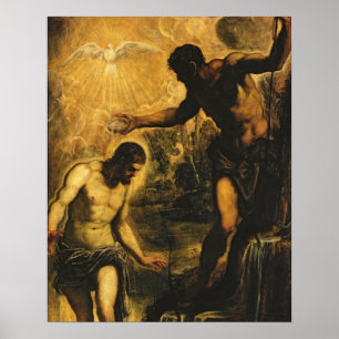 Poster O baptismo do cristo (óleo em canvas)