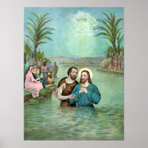 Poster O baptismo do Jesus Cristo - 1893