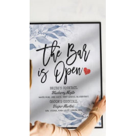 Poster O Bar é o menu Abrir Bebida