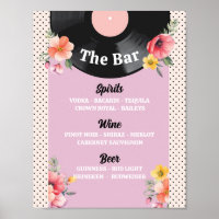 O Bar Floral Music Record Wedding
