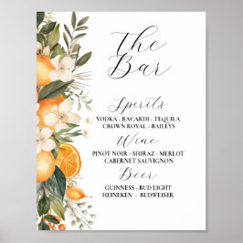 Poster O Bar Floral Wedding Florals Orange Citrus
