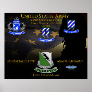 Poster ó Batalhão, 69th regimento da armadura (3-69 AR)