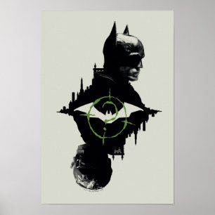 Poster O Batman E O Gráfico De Caracteres Duplos Do Riddl