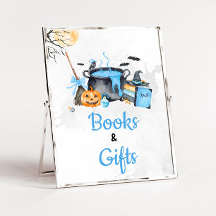 Poster O Bebê Azul Está Cozinhando Sinal de Livros e Pres