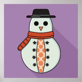 Poster O bebê boneco de neve no Natal