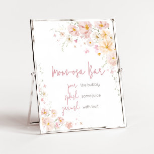 Poster O bebê de flor selvagem no Chá de fraldas de Sangu