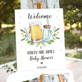 Poster O bebê está criando sinal de boas-vindas do Chá de