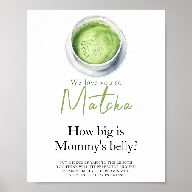 Poster O bebê está preparando Matcha Quão grande é a barr (Frente)