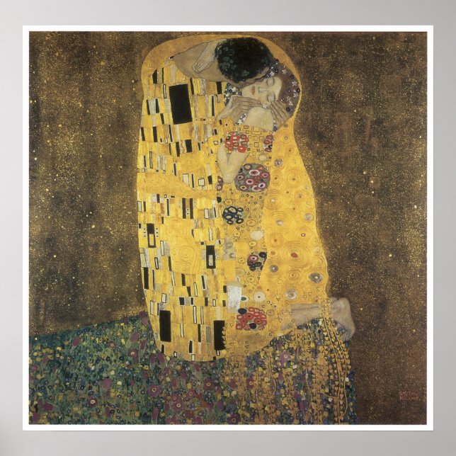 Pôster O Beijo, 1907-08 Gustav Klimt (Frente)