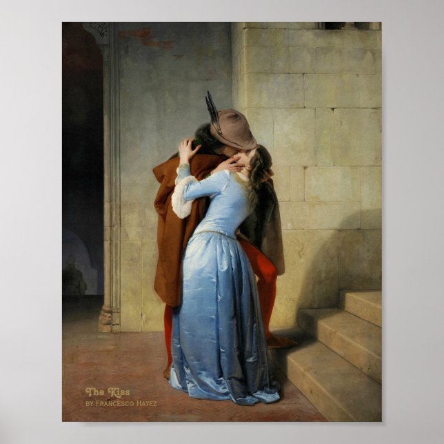 Poster O beijo das pinturas românticas de Francesco Hayez (Frente)