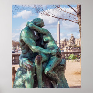 Poster O Beijo de Auguste Rodin nas Tuileries, Paris