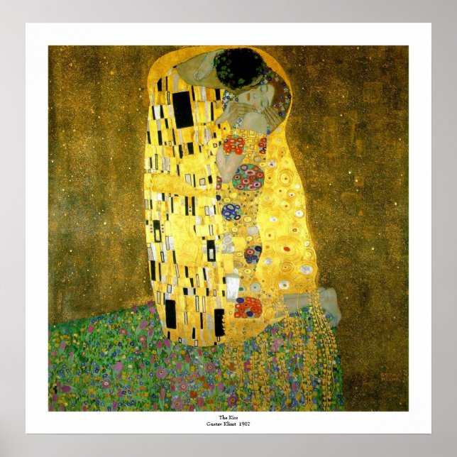 Pôster O Beijo de Gustav Klimt (Frente)