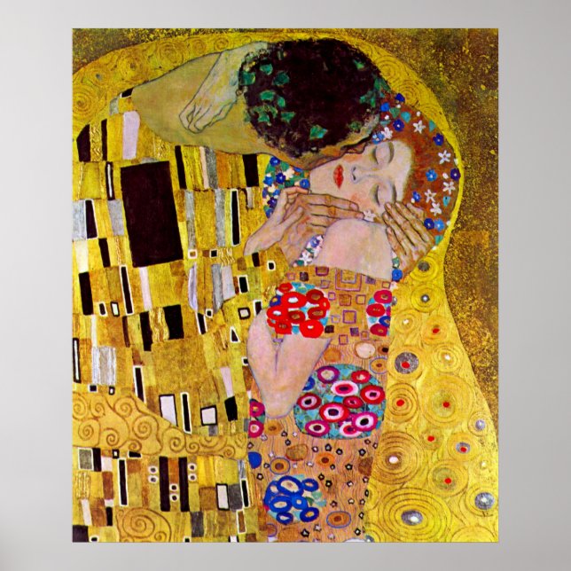 Poster O Beijo de Gustav Klimt (Frente)